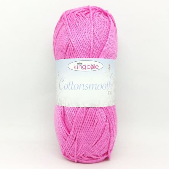 King Cole Cottonsmooth DK Yarn 3533 Pink Fizz