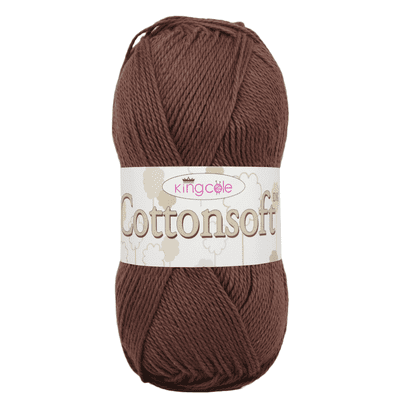 King Cole Cottonsoft DK Yarn 1934 Chocolate Brown