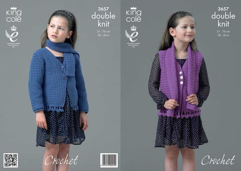 Modèle De Tricot : Cardigan En Dentelle Et Châle - King Cole Vogue DK