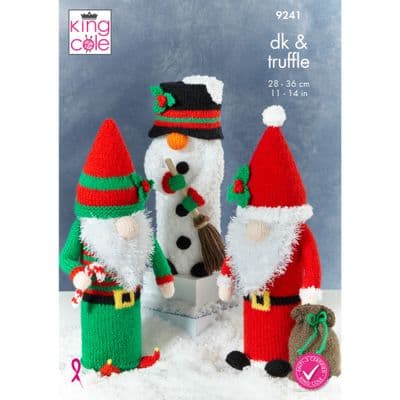 King Cole DK & Truffle Christmas Gonks Knitting Pattern 9241