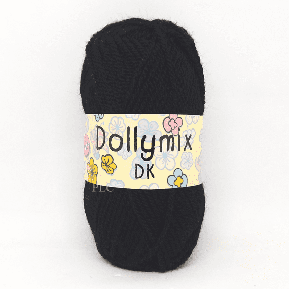 King Cole Dollymix DK Yarn 48 Black