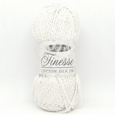 King Cole Finesse Cotton Silk DK Yarn 2810 White