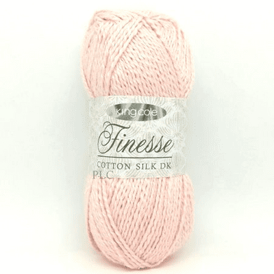 King Cole Finesse Cotton Silk DK Yarn 2812 Soft Pink