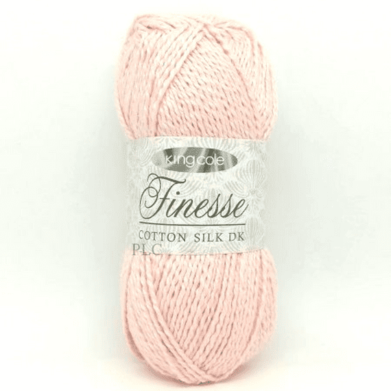 King Cole Finesse Cotton Silk DK Yarn 2812 Soft Pink