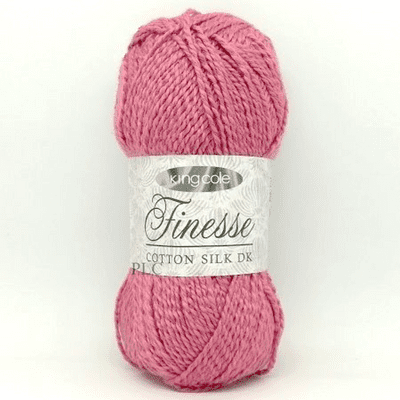 King Cole Finesse Cotton Silk DK Yarn 2813 English Rose