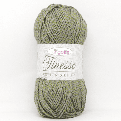 King Cole Finesse Cotton Silk DK Yarn 3681 Olive