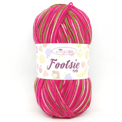 King Cole Footsie 4ply 4902 Strawberry