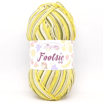 King Cole Footsie 4ply 4904 Banana