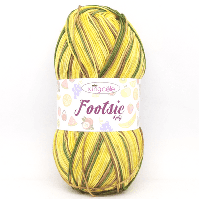 King Cole Footsie 4ply 4907 Pineapple