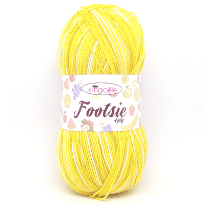 King Cole Footsie 4ply 4913 Lemon