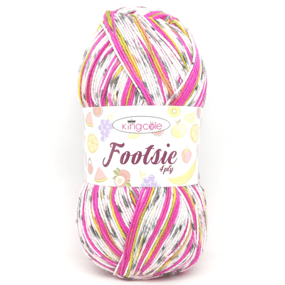 King Cole Footsie 4ply 4914 Dragon Fruit