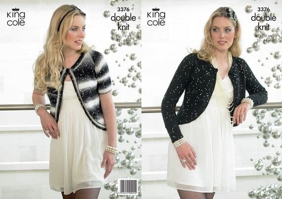 King Cole Galaxy BOLEROS Knitting Pattern 3376