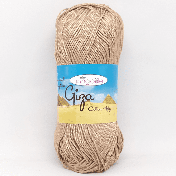 King Cole Giza Cotton 4 Ply Yarn 2195 PEBBLE
