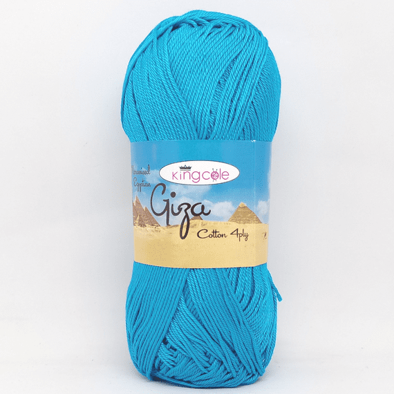 King Cole Giza Cotton 4 Ply Yarn 2208 Turquoise