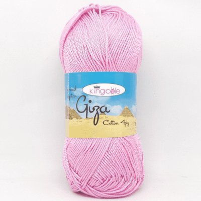 King Cole Giza Cotton 4 Ply Yarn 2292 Fondant Pink