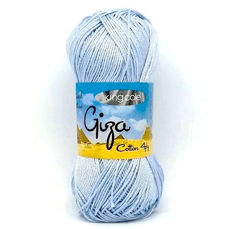 King Cole Giza Cotton 4 Ply Yarn 2419 Sky