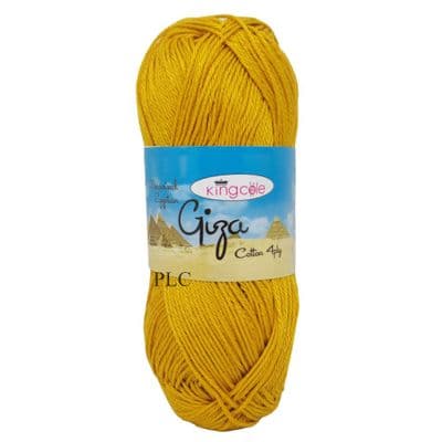 King Cole Giza Cotton 4 Ply Yarn 4843 Antique Gold