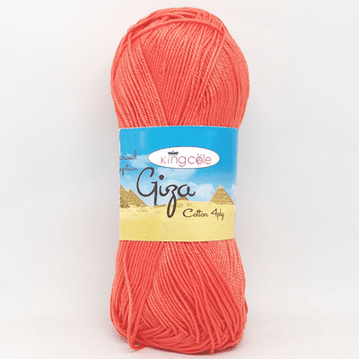 King Cole Giza Cotton 4ply 2204 Orange DISCONTINUED