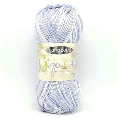 King Cole Giza Cotton Sorbet 4ply 2478 Silver Blue