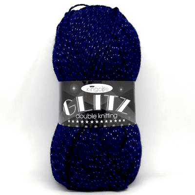 King Cole Glitz DK 3274 Navy Sparkle Yarn
