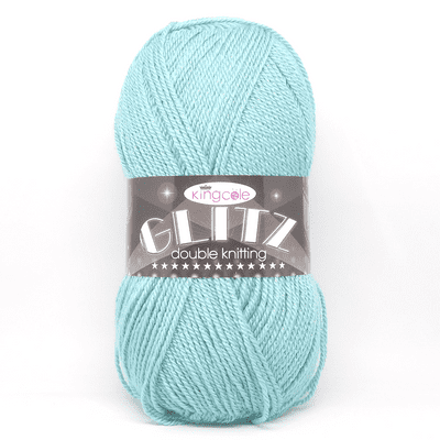 King Cole Glitz DK 3502 Sea Breeze Sparkly Yarn DISCONTINUED