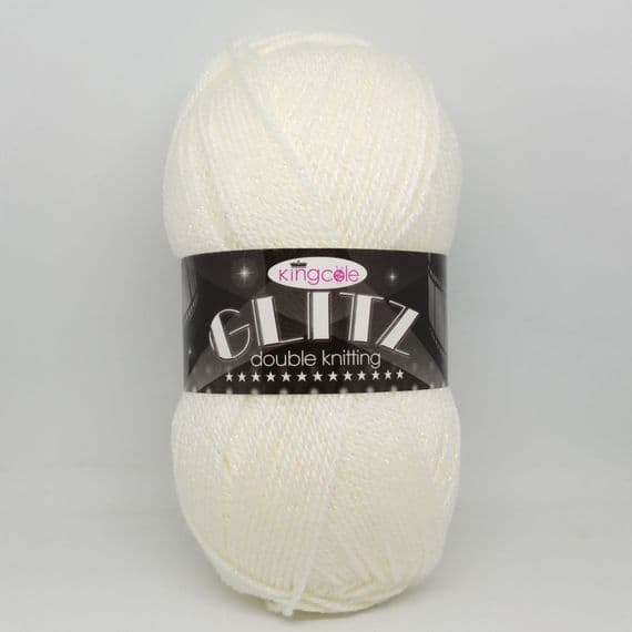 King Cole Glitz DK Yarn 1522 Polar Cream