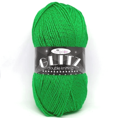 King Cole Glitz DK Yarn 3307 Christmas Green
