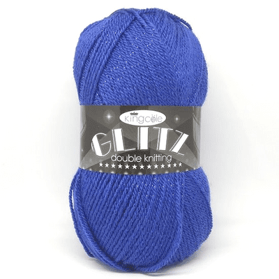 King Cole Glitz DK Yarn 3499 Sapphire Blue