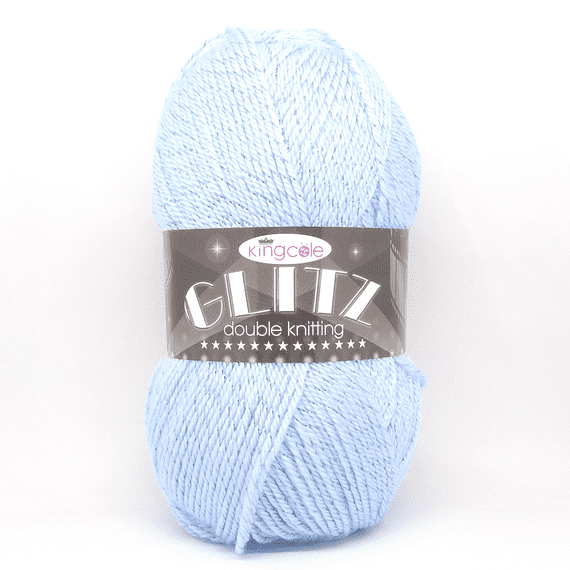 King Cole Glitz DK Yarn 3501 Cloud Blue DISCONTINUED