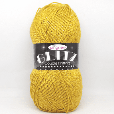 King Cole Glitz DK Yarn 3503 Antique Gold