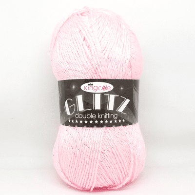 King Cole Glitz DK Yarn 4721 Pale Pink