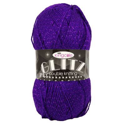 King Cole Glitz DK Yarn 4722 Regal Purple