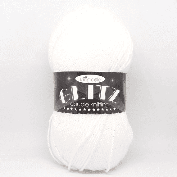 King Cole Glitz DK Yarn 483 Diamond White