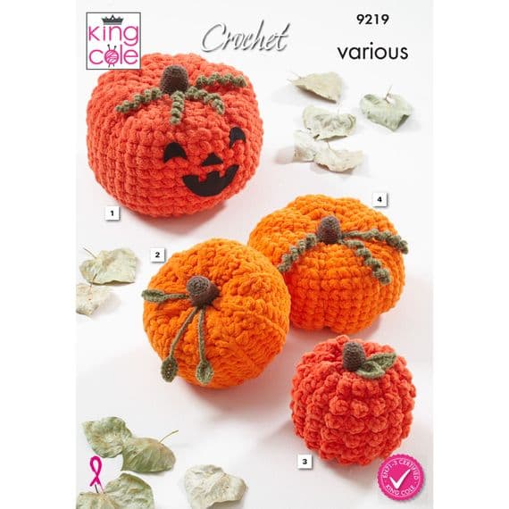 King Cole Halloween Pumpkin Crochet Pattern 9219