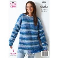 King Cole Hedgerow Chunky 6296 Jumpers Crochet Pattern