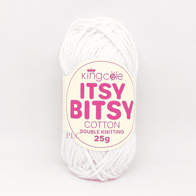 King Cole Itsy Bitsy Cotton DK Yarn 6680 White