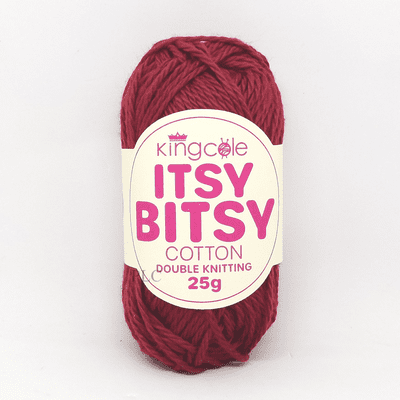 King Cole Itsy Bitsy Cotton DK Yarn 6695 Maroon