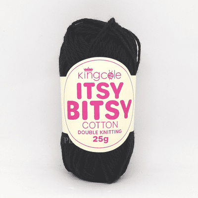King Cole Itsy Bitsy Cotton DK Yarn 6719 Black