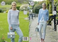 King Cole Luxury Merino DK Sweater and Cardigan Knitting Pattern 4936