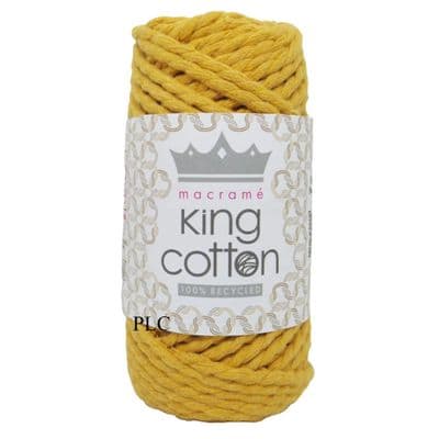 King Cole Macrame King Cotton 3mm Cord - 5146 Mellow Mustard