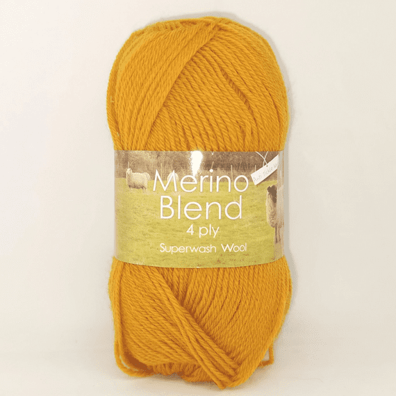 King Cole Merino Blend 4 Ply Superwash Wool 1773 Mustard