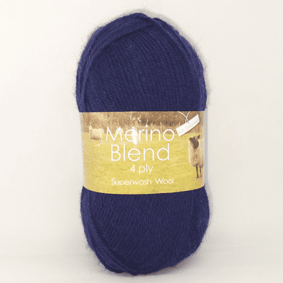 King Cole Merino Blend 4 Ply Superwash Wool 25 French Navy