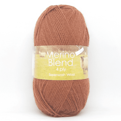 King Cole Merino Blend 4 Ply Superwash Wool 3301 Terracotta