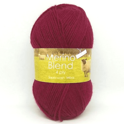 King Cole Merino Blend 4 Ply Superwash Wool 3392 Bordeaux