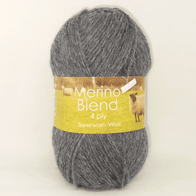 King Cole Merino Blend 4 Ply Superwash Wool 49 Clerical Grey