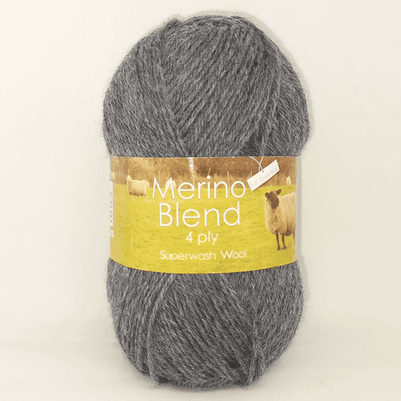 King Cole Merino Blend 4 Ply Superwash Wool 49 Clerical Grey