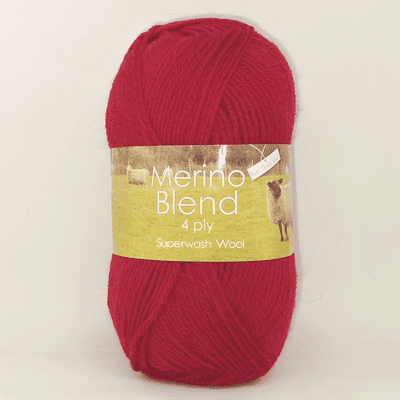 King Cole Merino Blend 4 Ply Superwash Wool 703 Cranberry Red