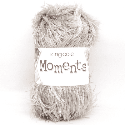 King Cole Moments 485 Silver Eyelash Yarn