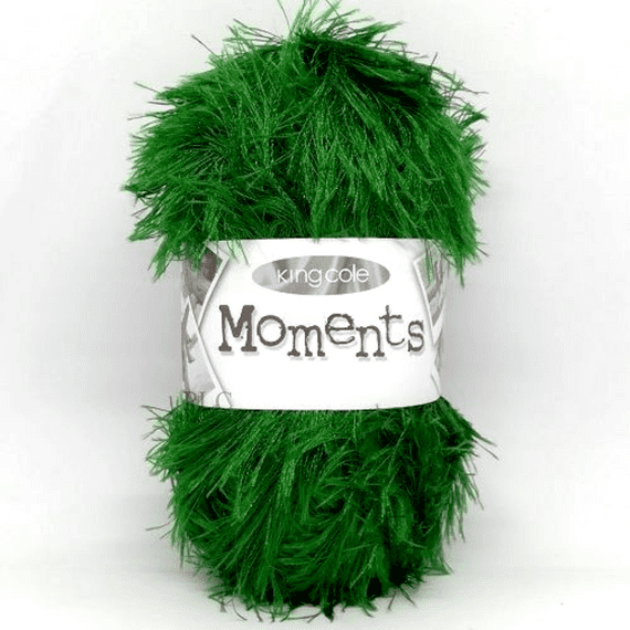 King Cole Moments DK Eyelash Yarn 3228 Emerald Green