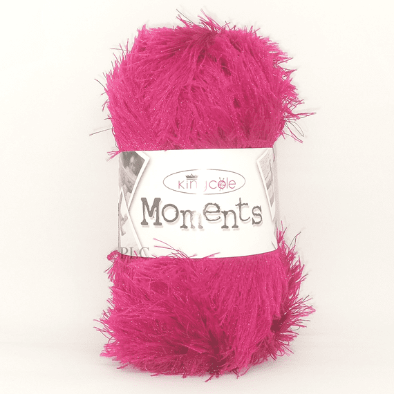 King Cole Moments DK Eyelash Yarn 3516 Magenta Pink